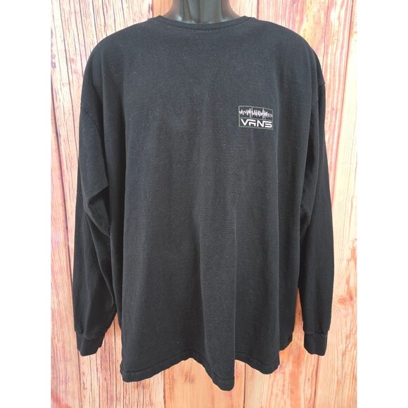 Vans Black Long Sleeve T-Shirt X-Large Made In Mexico - Picture 1 of 8